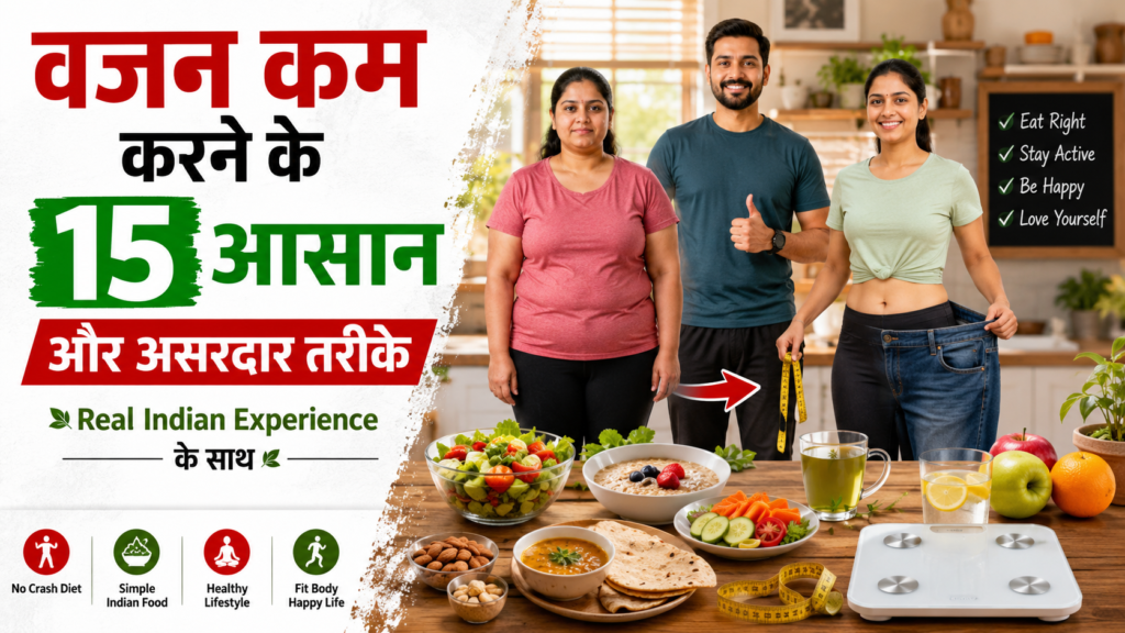 वजन कम करने के 15 आसान और असरदार तरीके (Real Indian Experience के साथ)
