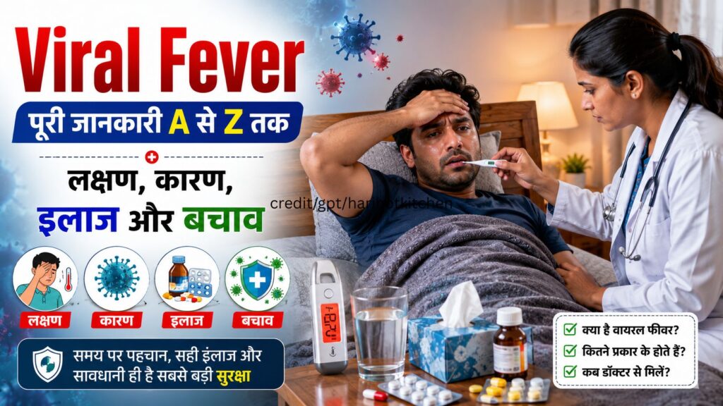 Viral Fever: पूरी जानकारी A से Z तक – लक्षण, कारण, इलाज और बचाव By harihotkitchen / December 24, 2025