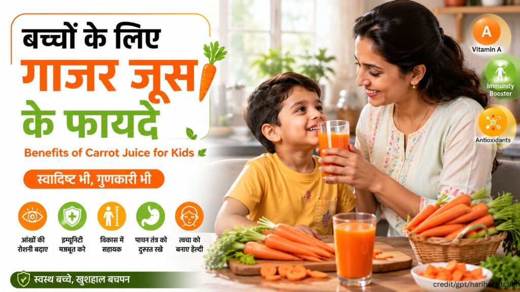 Benefits of Carrot Juice for Kids – बच्चों के लिए गाजर जूस के फायदे