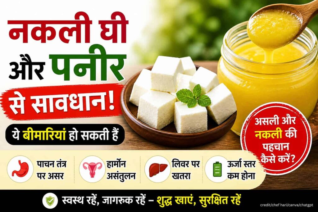 मिलावटी घी और पनीर की पहचान कैसे करें और इसके स्वास्थ्य पर होने वाले नुकसान